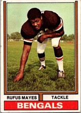 1974 Topps #61 Rufus Mayes Cincinnati Bengals Free Shipping!