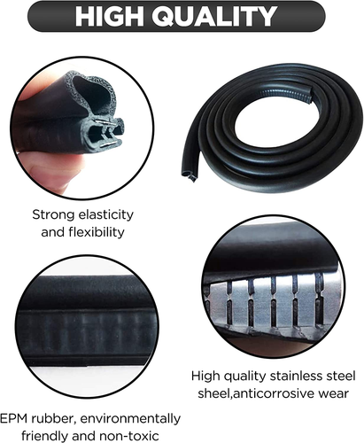 Rubber Edge Trim,Car Weather Striping,Door Rubber Seal Strip Trim Seal,Automotiv - Picture 4 of 6