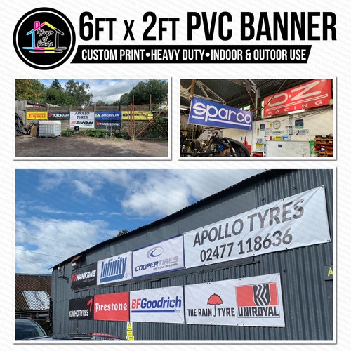 Sava Tyres Outdoor PVC Vinyl Banner Garage Workshop Trackside Sign 6ftx2ft - Picture 2 of 6