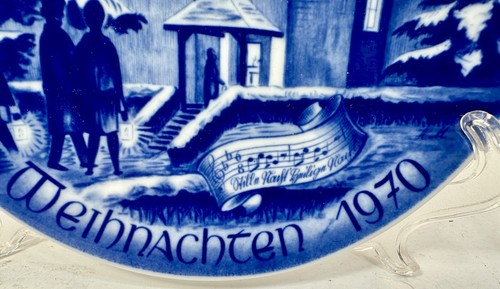 1970 CHRISTMAS 7 3/4 " BAREUTHER JAHRE Plate made in BAVARIA - Picture 2 of 4