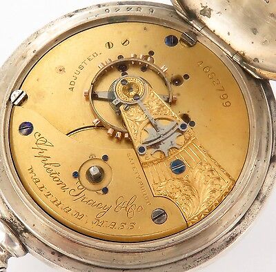 .RARE c1889 APPLETON achats TRACY & Co /WALTHAM 18S 15J BAY STATE IMPERIAL COIN P/WATCH