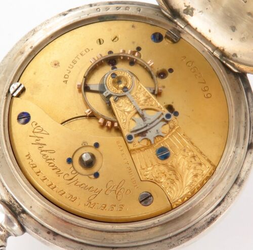 .RARE c1889 APPLETON TRACY & Co /WALTHAM 18S 15J BAY STATE IMPERIAL COIN P/WATCH - Foto 1 di 11