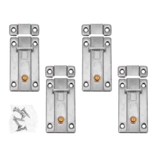 4 Pcs Automatic Spring Door Buckle Heavy Duty Gate Latch Slide Bolt - Picture 3 of 12
