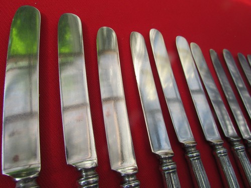 1912 Clovelly Pattern Dinner Knife By Reed Barton Sterling Silver 8 3/4" S Mono - Picture 3 of 12