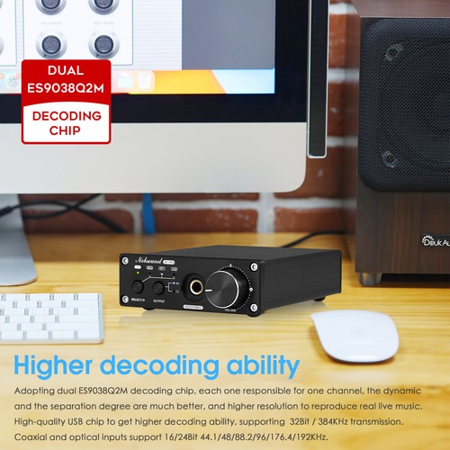 HiFi Dual ES9038Q2M USB DAC S/PDIF Digital to Analog Converter Audio Amp DSD256 - Picture 5 of 10