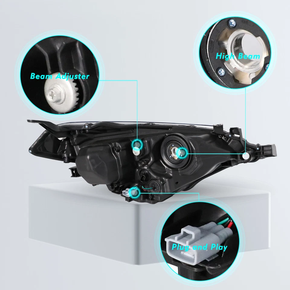 Conjunto de faros izquierda+derecha para Toyota Corolla 2014 2015 2016 14-16 Foto 3 de 4