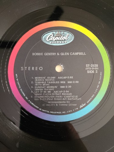 Bobbie Gentry and Glen Campbell ST 2928 Capitol LP Record 1968 Shrinkwrap - Picture 3 of 12