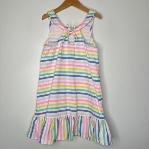 Tommy Bahama Girls Dress Size M 7/8 Striped Sleeveless Sundress Ruffle Beach - Picture 2 of 6