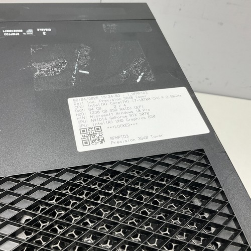 DELL PRECISION 3640 Tower i7 10700 64GB 256GB SSD Windows 10 Pro NVIDIA RTX 3070 - Bild 4 von 5