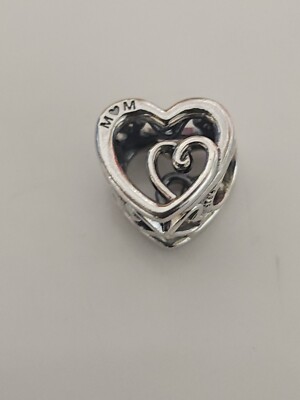 AUTHENTIC PANDORA ENTWINED INFINITE HEARTS CHARM #790800C00