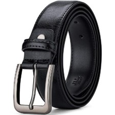 Men's Leather Classic Dress Belt - Mens Belts for Suits Jeans Work Casual Uni...