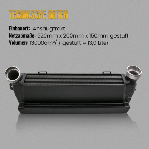 Turbo Intercooler for BMW 3 Series E90 E91 E92 E93 330d 335d 08-11 520x180x150mm - Picture 2 of 11