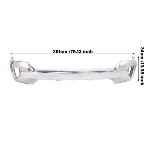 NEW Chrome - Front Bumper For 2016-2018 Chevrolet Silverado 1500 Replacement - Picture 7 of 12