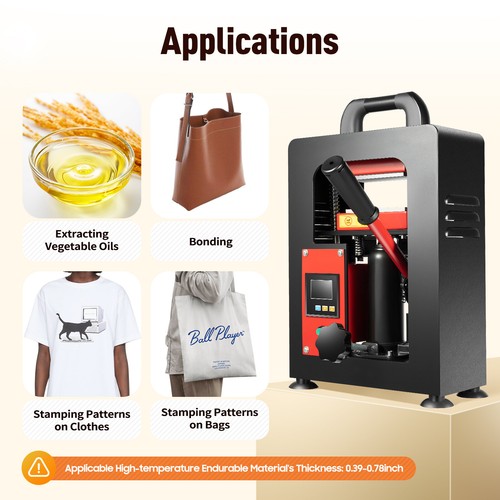 NEW 5 Ton Hydraulic Heat Press Machine 900W with Dual 4.7"x2.4" Heated Plates US - Picture 10 of 24