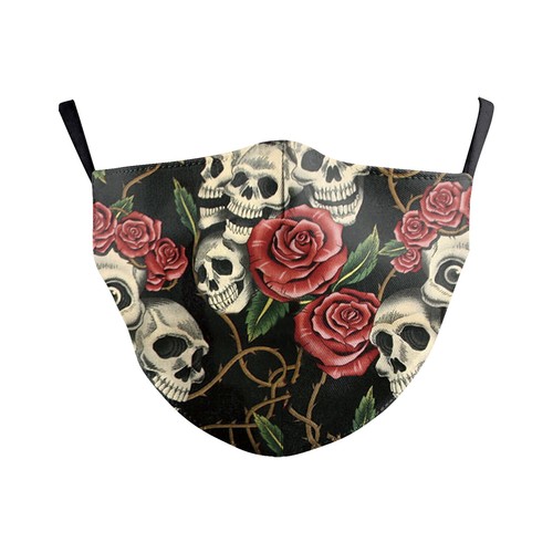 Adult Protective 3D Facemasks Adjustable Horror Skull Crossbones Cool Mouth Mask - Picture 12 of 48