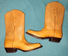 Nice Los Altos Ostrich Cowboy Cowgirl Boots Buttercup 040924 Size 6m 6 M Mex 23