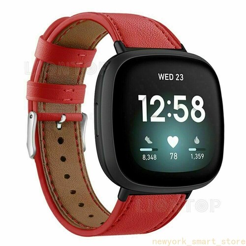 For Fitbit Versa 4 Sense 2 Genuine Leather Watch Band Strap Replacement Bracelet - Picture 7 of 35
