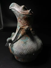 China bronze vessel pot TILIANG whorl veins eagal shaped bronze vessel pot