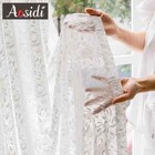 Semi Sheer Curtains Living Room Luxury Doorways Curtain Kitchen Finished Tulle