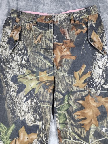 Mossy Oak Women’s Camo Pants Cargo Size Small 6/8 Adjustable Elastic Waist - Picture 2 of 13