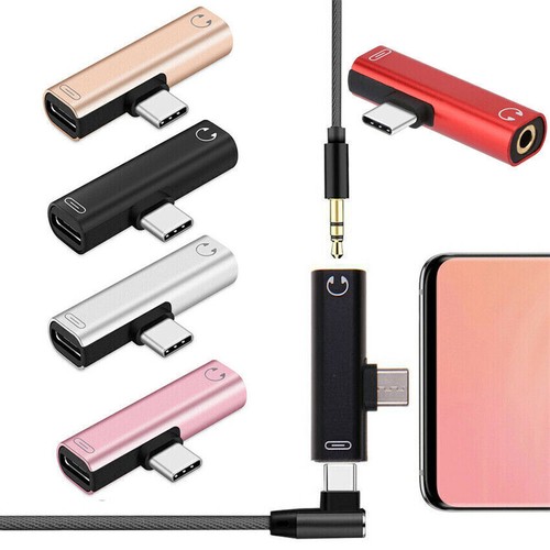 Cavo sdoppiatore adattatore ricarica cuffie audio jack AUX da USB-C Type-C a 3,5 mm - Foto 4 di 16