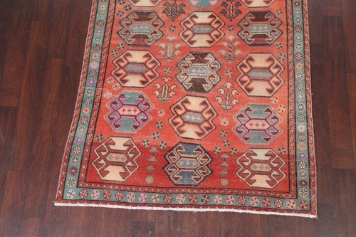 Antique Oriental Geometric Traditional Area Rug Hand-knotted Wool 5x9 ft Carpet - Picture 5 of 12
