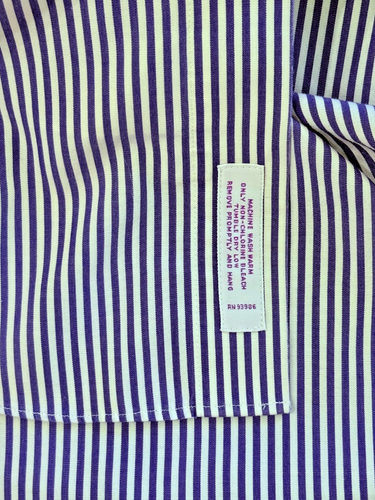 Brooks Brothers klassisches blau gestreiftes Original Poloshirt Herren L 16-38 - Bild 5 von 10