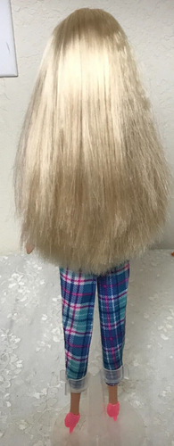 Barbie P 1998 Mattel Twist N Turn cabello rubio ojos azules rodillas doblado pendiente rosa - Imagen 3 de 5