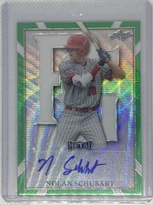 2021 LEAF PERFECT GAME METAL GREEN WAVE NOLAN SCHUBART AUTO #3/4