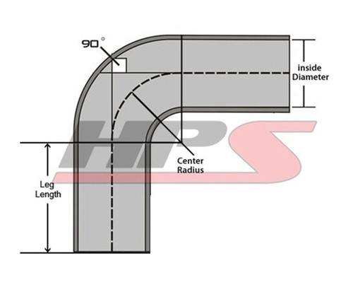 HPS 4-Ply 1-5/8" ID Reinforced Silicone 90 Degree Elbow Coupler Hose Black 41mm - Imagen 2 de 3