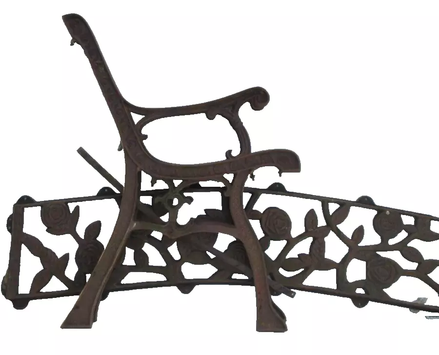 Cast Iron metal Garden Bench Ends With cast iron back piece 4Ft