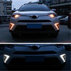 For Toyota RAV4 2016 2017 2018 Front Bumper Side LED DRLs Daytime Running Light