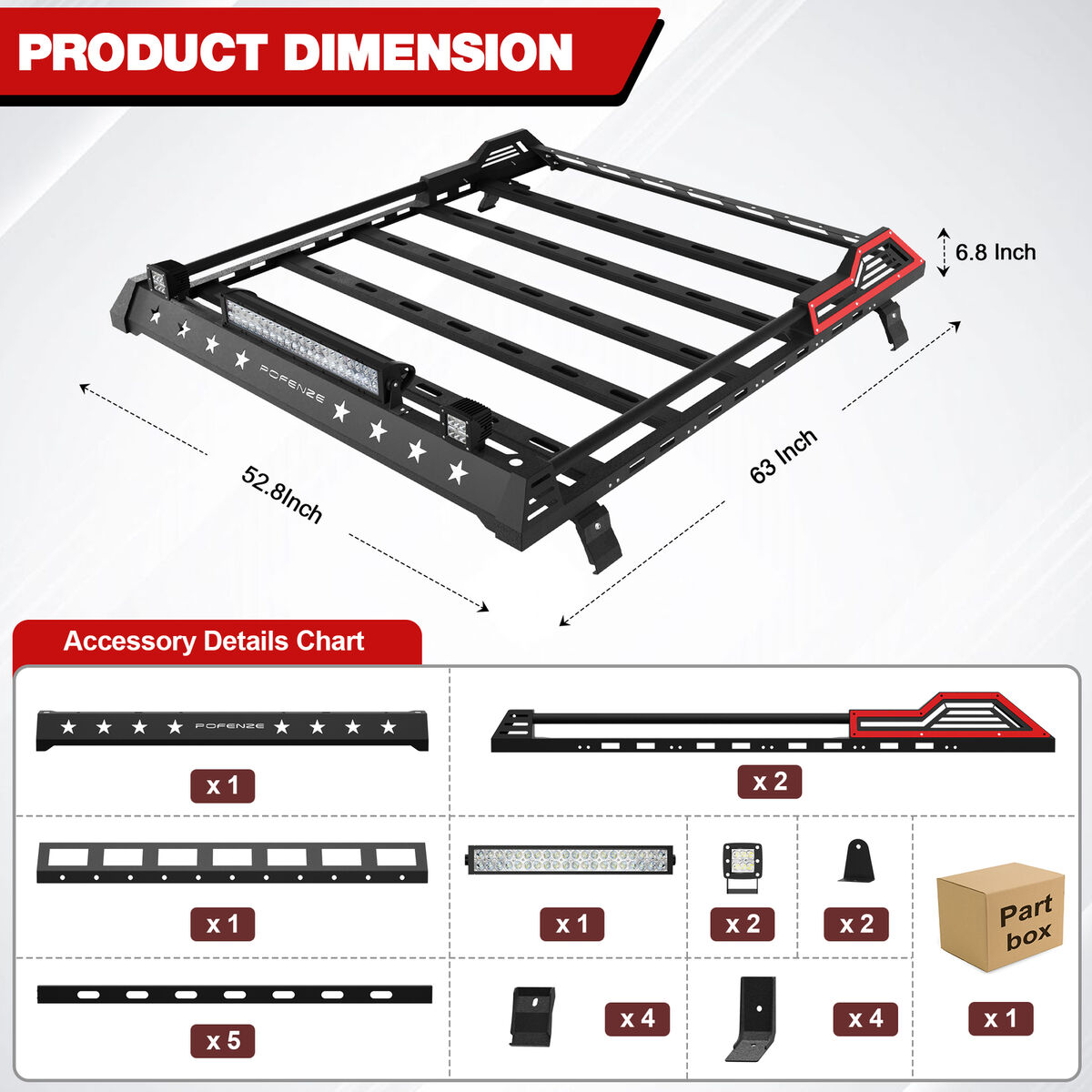 Roof box light clearance