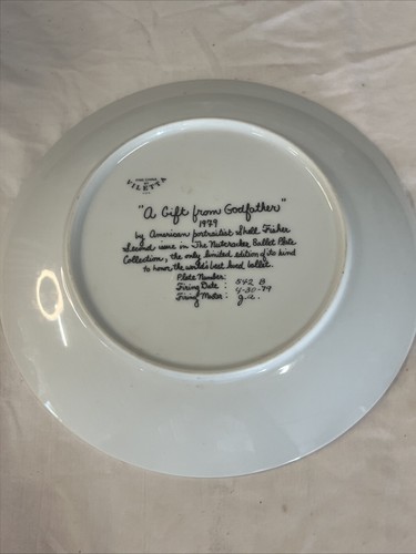 VINTAGE VILETTA 1979 "A GIFT FROM GODFATHER" COLLECTIBLE PLATE - Picture 2 of 2