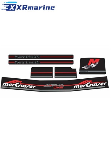 Mercriser Alpha One Gen 2 Red Rams Complete Engine Sticker - Picture 3 of 3