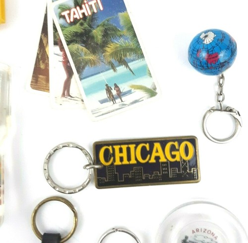 10 Stück Konvolut Vintage Schlüsselanhänger 80er Jahre Reisebezogen mit Ringen - Bild 3 von 12