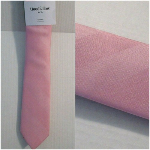 Herren-Krawatte helles Altrosa einfarbig schattiert Streifen Goodfellow dünn  - Bild 1 von 7