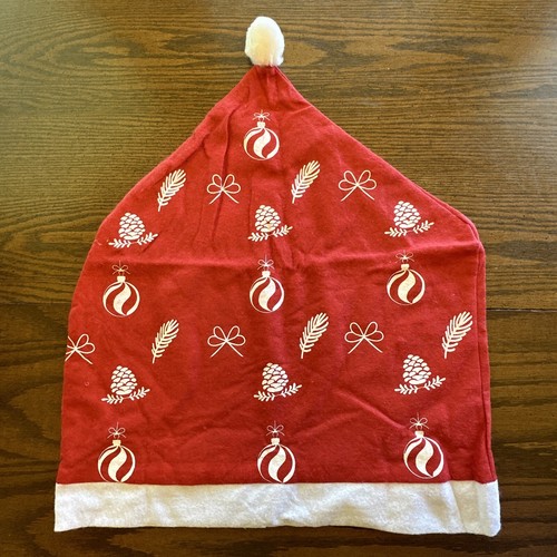 Santa Hat Chair Covers (4) - Dinning Room Christmas Decoration - New Open Box - Picture 1 of 7