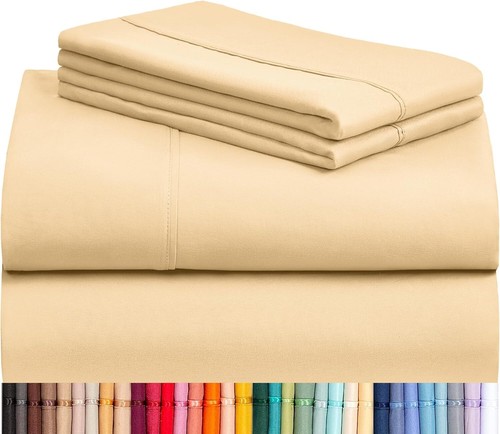 6-Piece Sheet Set, 18” Deep Pocket Wrinkle Resistant, Cream - Picture 8 of 8