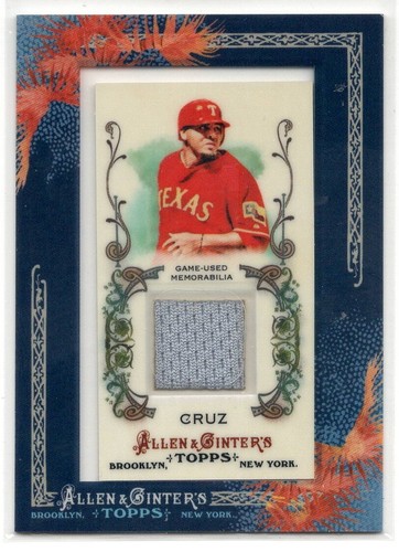 2011 Topps Allen & Ginter Framed Mini Relics NELSON CRUZ #AGR-NC TEXAS RANGERS