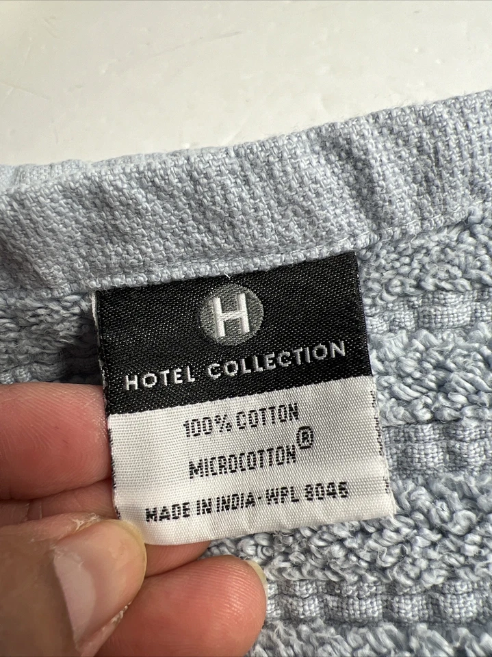 Hotel Collection 28”/48” Terry Cloth Light Blue Bath Towel 100% Cotton WPL 8045 - Image 4 of 4