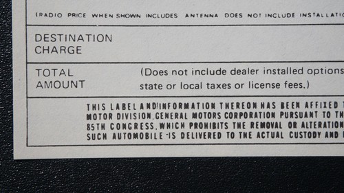 Three 1966-1972 Chevrolet C10 GMC Truck Dealer Window Price Delivery Sheets - Bild 6 von 7
