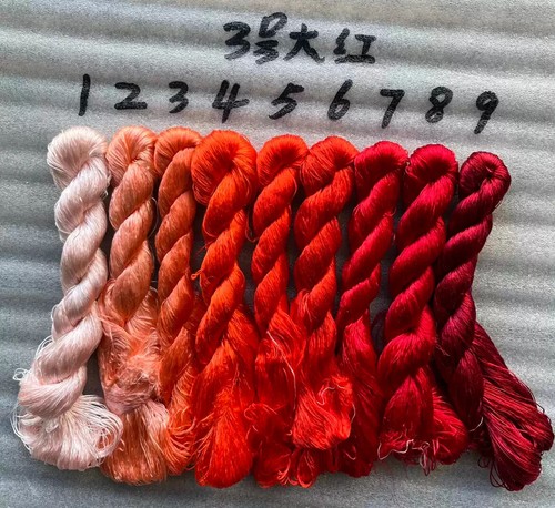 155Colors non split wrapping flower velvet flower untwisted 100%real silk thread - Picture 23 of 69