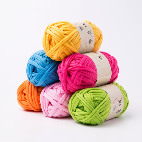 Soft Clothes T-Shirt Yarn Elastic Knitting Fabric for Bags Cushion DIY - Picture 2 of 46