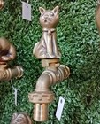Faucet Brass Cat Small Vintage Garden Spigot Yard Animal Tap Water Home Decor Ou
