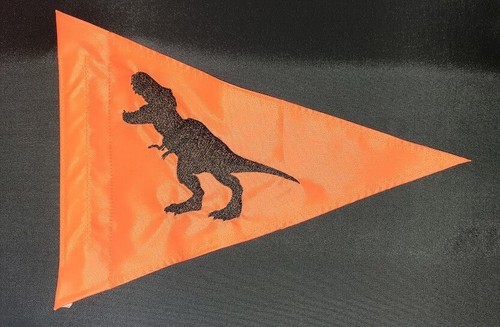 12"x 18" Triangle T-REX Safety FLAG Jeep UTV Trike ATV PLAYHOUSE - Picture 2 of 2