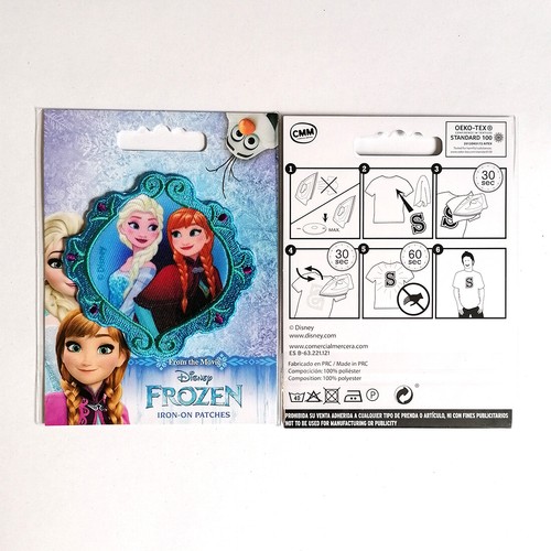 Aufnäher / Bügelbild - Disney Frozen DIE EISKÖNIGIN "ELSA & ANNA 2" - blau - 7,3 - Bild 2 von 7