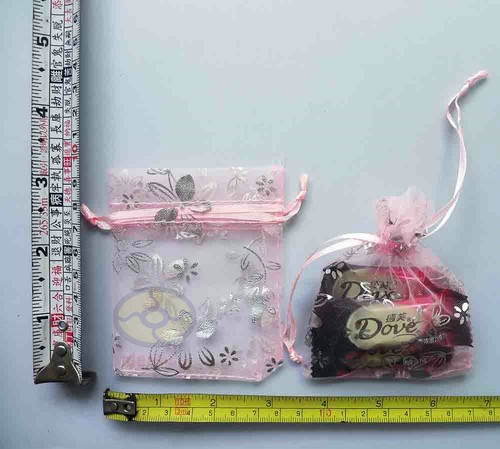 25/50/100/200pcs Print Pattern Organza Pouches Jewelry Wedding Favor Bags 4"x3"- - Bild 15 von 122