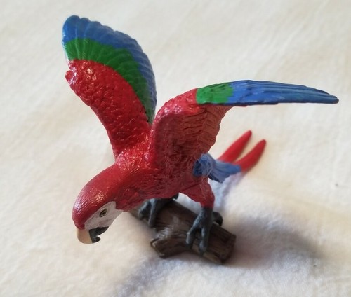 Colorful Miniature 3" Plastic Parrot S02-52 - Picture 4 of 5
