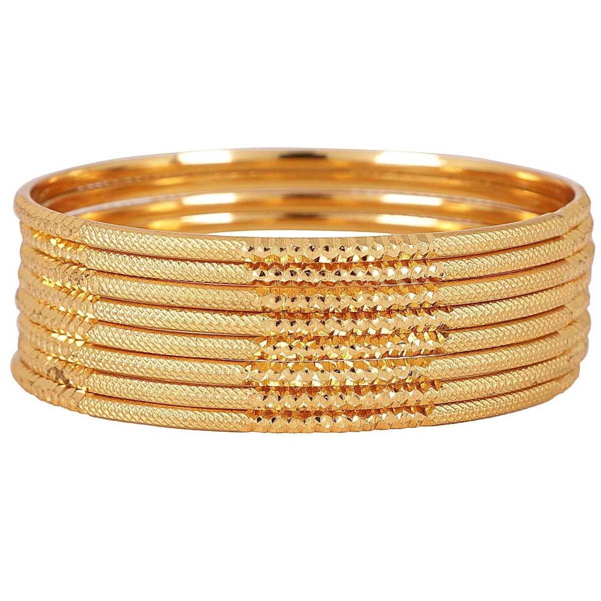 Latest One Gram Gold Plated Set of Traditional Bangles for Women